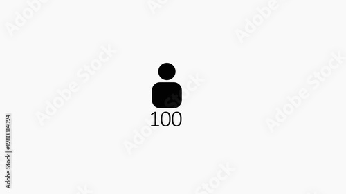 Social media icons with numbers on a black background