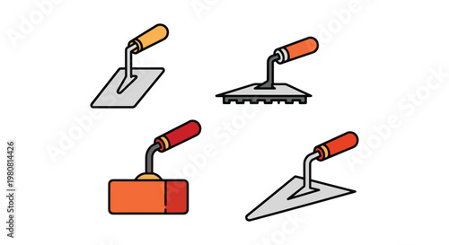 Cement Trowel Line art vector abstract creative illustration