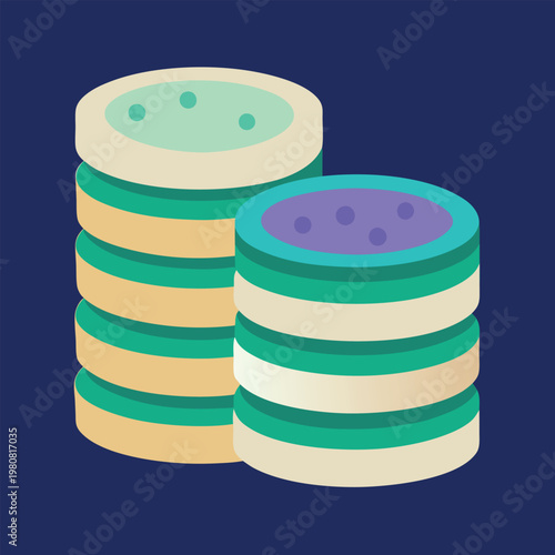 A stack of petri dishes with bacterial growth 