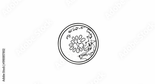 A simplistic, circular outline of a cucumber slice shows seeds