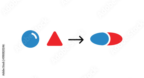 Chemical Reaction Line art abstract simple pattern illustration