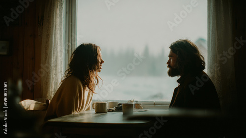 young boy stands with snowdrop flower in his hand against white wall