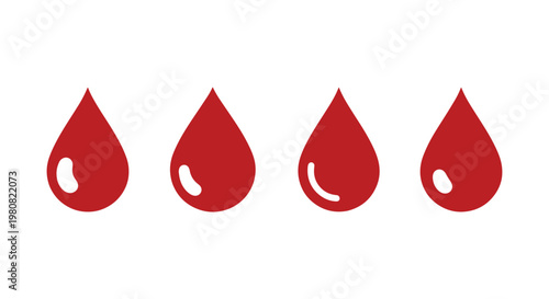Blood Drop Line art vector modern minimal shapes