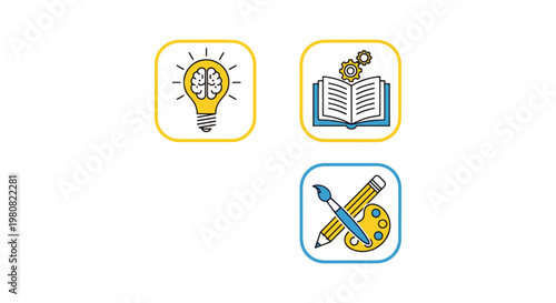 Creative Mind Line art vector abstract colorful pattern