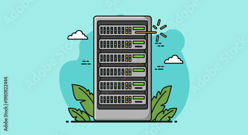 Large computer server storage system unit.