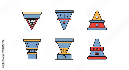 Cone Crusher Line art vector colorful abstract modern