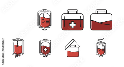 Blood Sample Line art vector clean abstract