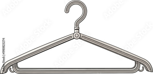Clothes hanger made of durable metal provides efficient storage for.