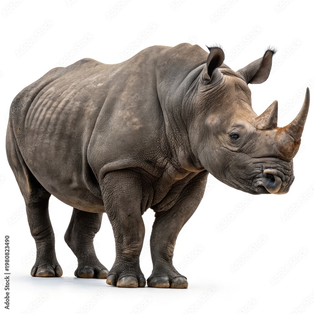Obraz premium rhino on white background