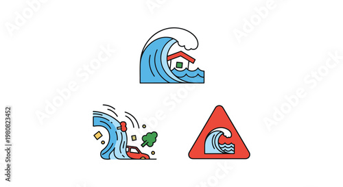 Flood Surge Line art vector creative abstract colorful shapes