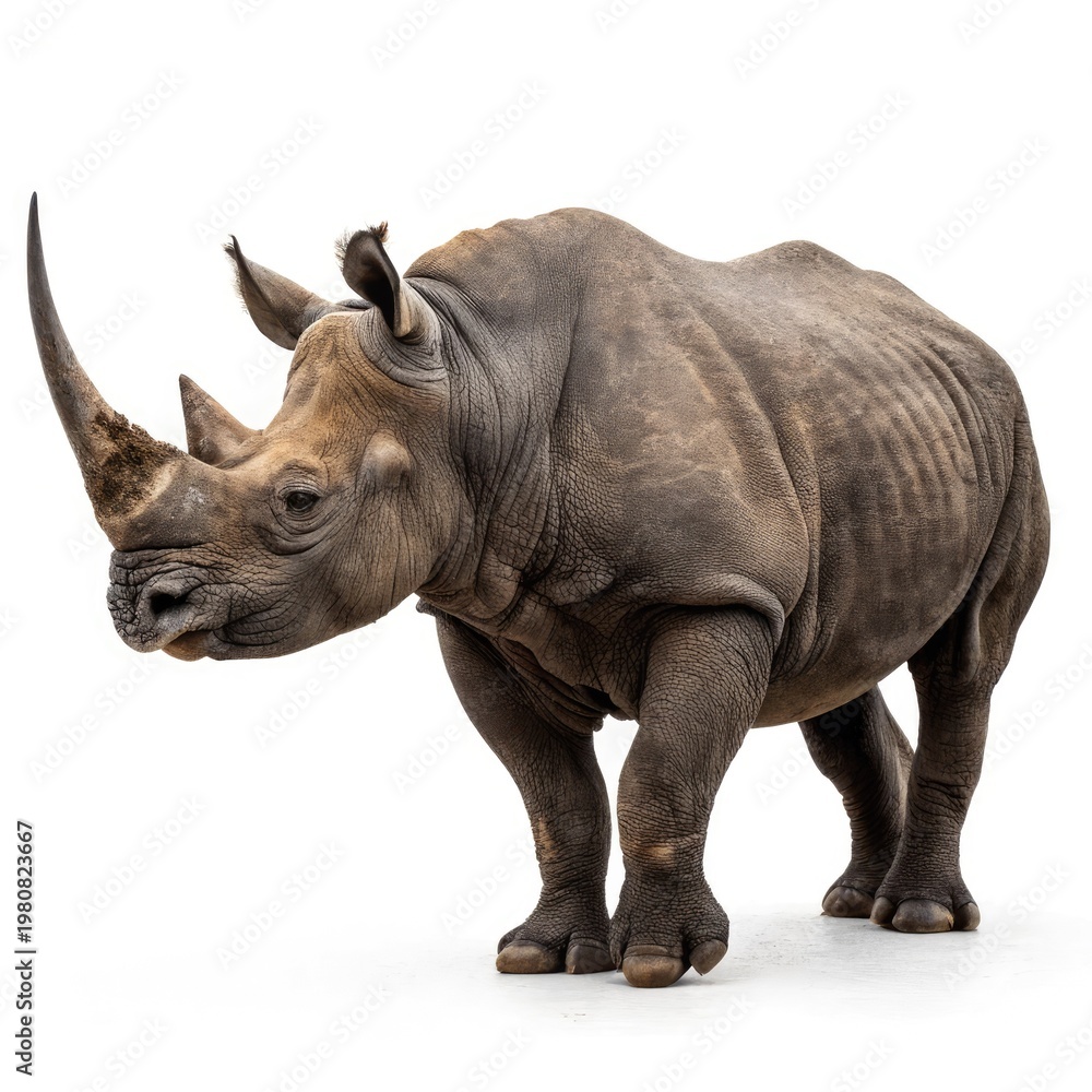 Obraz premium rhino on white background