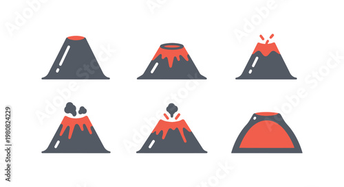 Cinder Cone Line art vector minimal graphic abstract