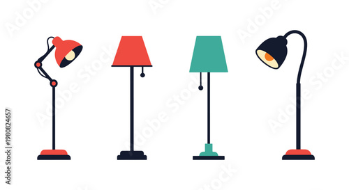 Floor Lamp Line art vector abstract minimal graphic