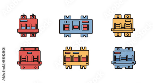 Circuit Breaker Line art simple abstract minimal shapes