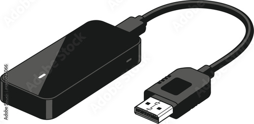 USB adapter connects essential hardware components for efficient data.