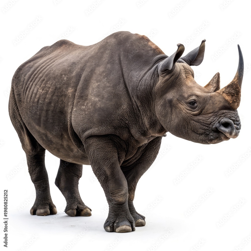 Fototapeta premium rhino on white background