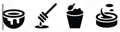 flat lay cooking utensils and ingredients for baking on white background