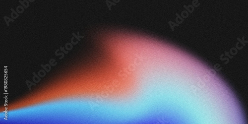 Cuadro en lienzo Grainy abstract gradient background with warm orange, pink, cool blue, and purple tones, textured noise effect, modern minimalist