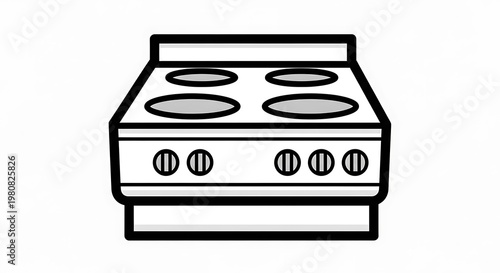 Electric stove kitchen appliance.