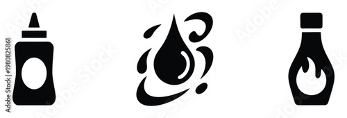 flat design icons for energy, music, and medicine isolated on white background