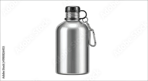 Water bottle made of stainless steel provides a clean sustainable solution.