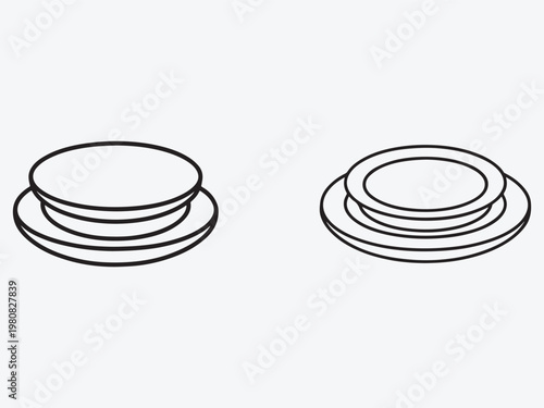 Stacked plates in different perspectives for food presentation ideas and table setting inspiration