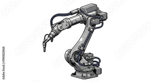 robotic hand on black background