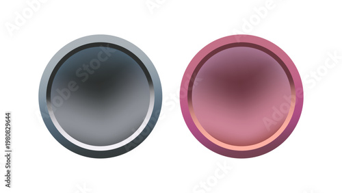 Gradient Style Circular Button Design - Circular Logo Seal Design