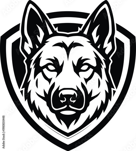 Glitch Style Dog Head Abstract Artwork, Distorted Canine Face Digital Art Design