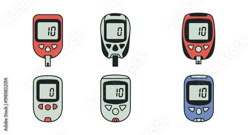 Glucometer Line art vector clean abstract design illustration