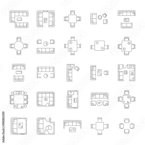 Interior Design Furniture Floor Plan Elements