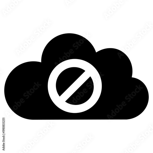 Cloud service vector icon. Cloud storage Illustration sign. Database symbol. Cloud drive logo.