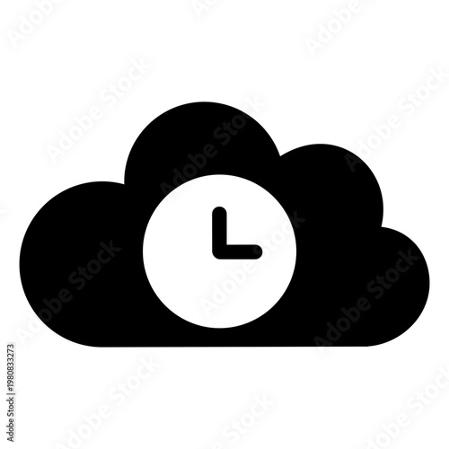 Cloud service vector icon. Cloud storage Illustration sign. Database symbol. Cloud drive logo.