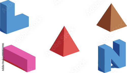 3D Alphabet and Geometric Shape Vector Set, Letter L, N, and Pyramids, Geometric Figures for Educational, Learning, and Creative Play Designs Free Download 3D Alphabet and Geometric Shape Vector Set, Letter L, N, and Pyramids, Geometric Figures for Educational, Learning, and Creative Play Designs - GFXLoad