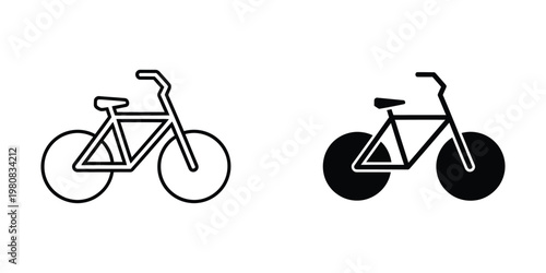 Comparison of a regular bicycle and a fat-tire bicycle design
