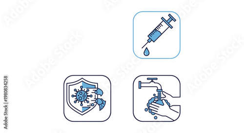 Epidemic Control Line art creative abstract color pattern