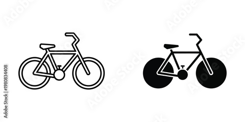 Comparison of a traditional bicycle and a fixed-gear track bicycle with thin tires