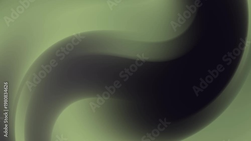 Abstract green and black wavy gradient background design