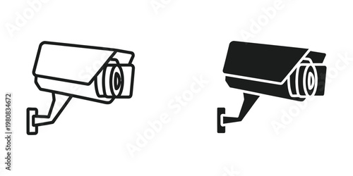 Comparison of a visible and a concealed surveillance camera icon design