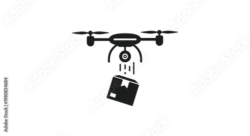 Cargo Drop Line art vector simple pattern abstract