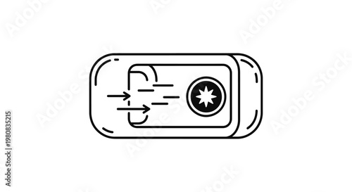 Disinfection Chamber Line art minimal abstract colorful pattern