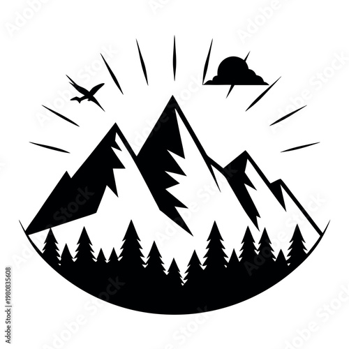 mountain icon vector illustration