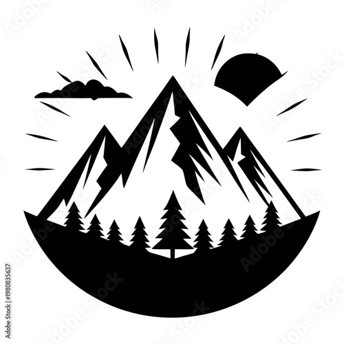 mountain icon vector illustration