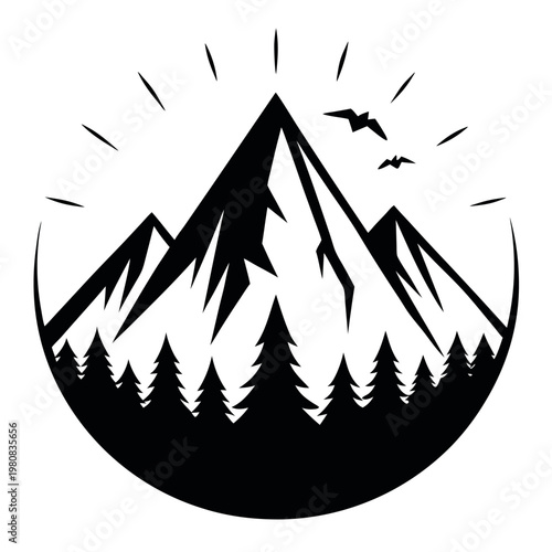 mountain icon vector illustration
