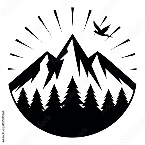 mountain icon vector illustration