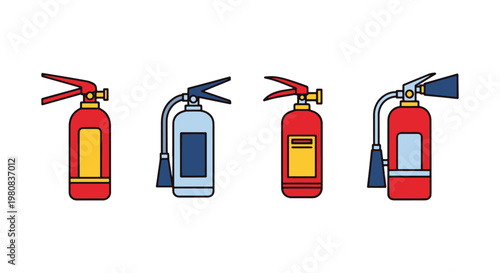 Fire Extinguisher Line art minimal abstract design illustration