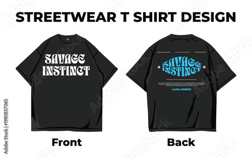 Urban Vibes Typography Graphic Streetwear Tee