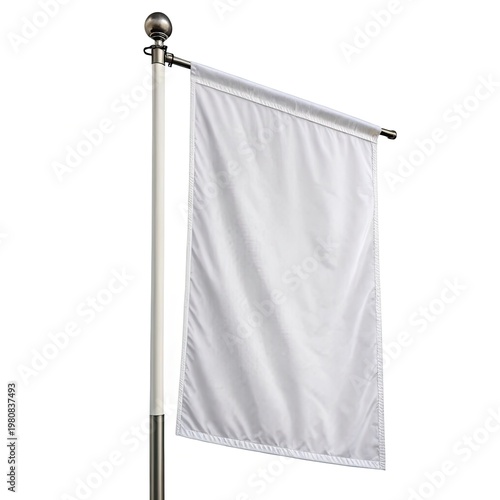 blank flag isolated on white