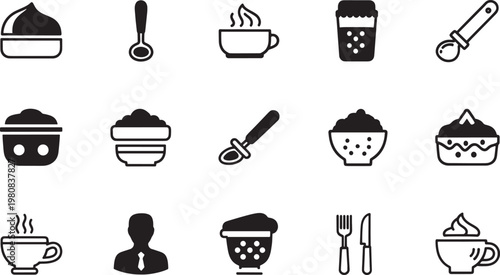 Black and white of household and appliances isolated on white background household appliances kitchenware