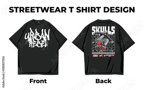 Urban Vibes Typography Graphic Streetwear Tee